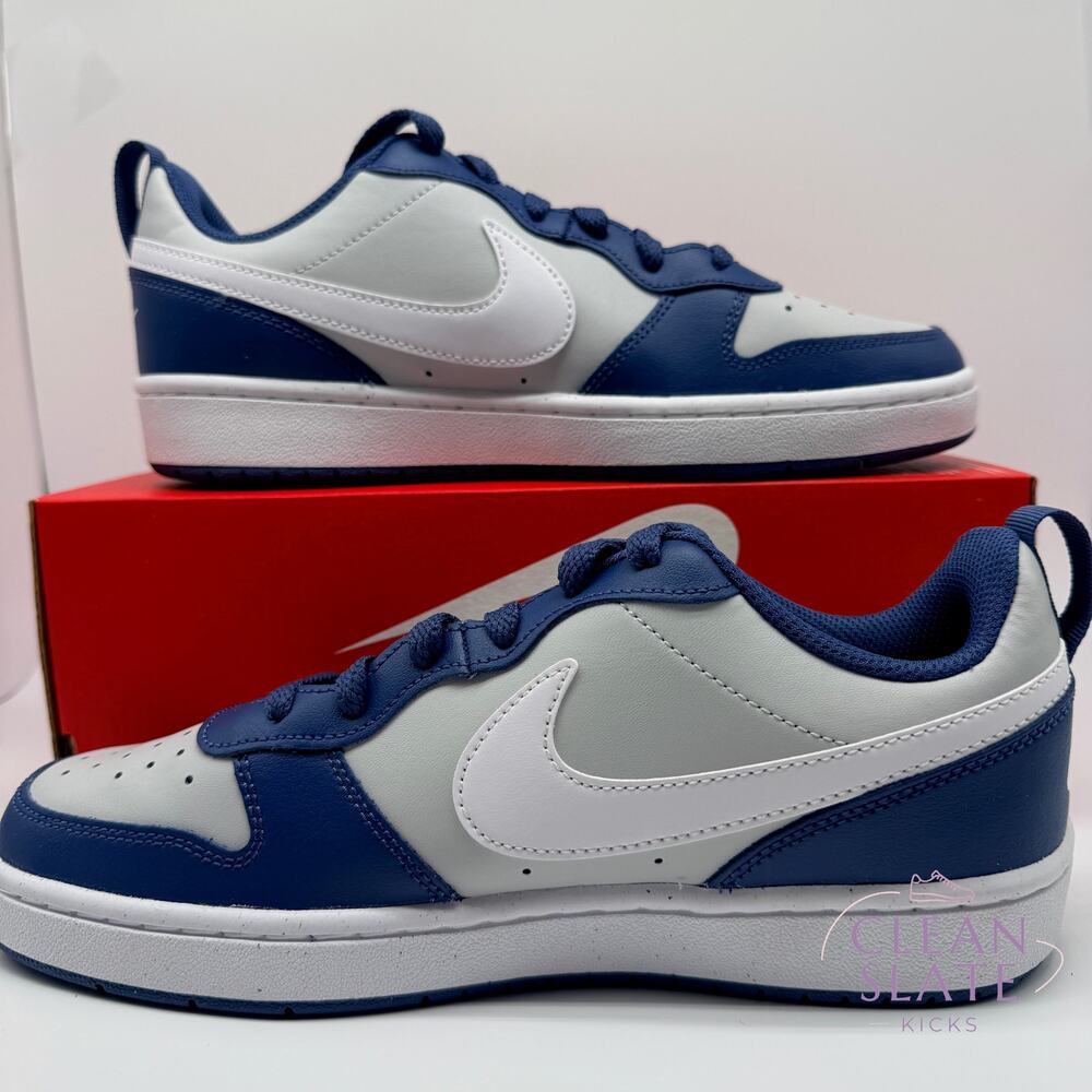 Nike Court Borough Low 2 GS Grey Fog/White Mystic/Navy 7Y/8.5W